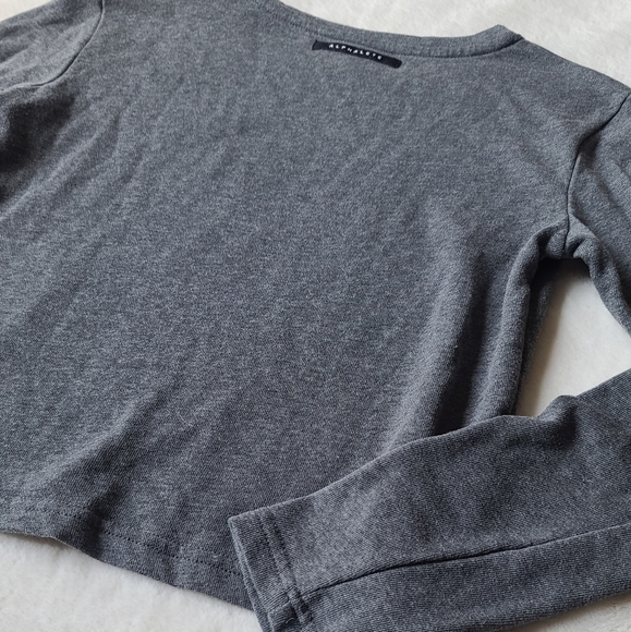 Alphalete Distressed Long Sleeve Crop Top Crewneck - Picture 12 of 14